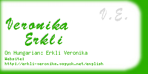 veronika erkli business card